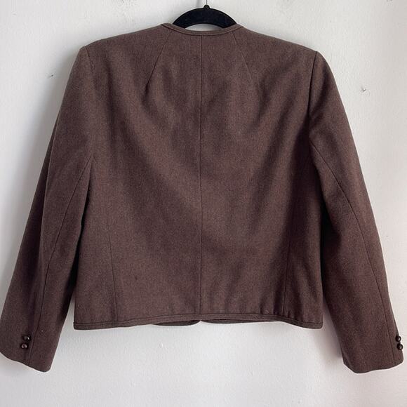 Vintage Pendleton 100% virgin wool crewneck bolero blazer - Picture 6 of 7